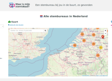 Screenshot van WaarIsMijnStemlokaal.nl