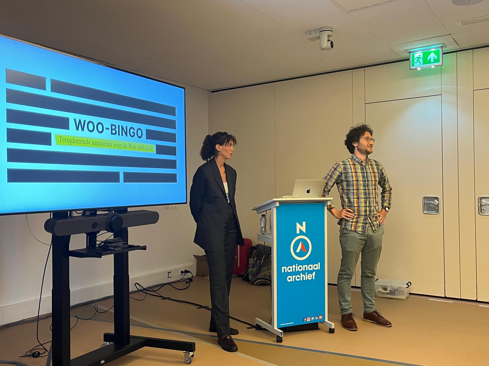 Presentatie Woo-bingo in het nationaal archief