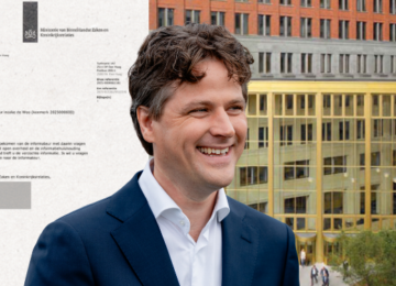 Afbeelding met BZK brief aan de formateur, Henri Bontenbal en Chat-gpt gegenereerde afbeelding van Binnenlandse Zaken.