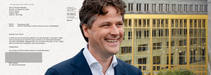 Afbeelding met BZK brief aan de formateur, Henri Bontenbal en Chat-gpt gegenereerde afbeelding van Binnenlandse Zaken.