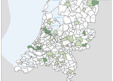 (Nederlands) Kaart van gemeentes die beschikkingen openbaar publiceren.